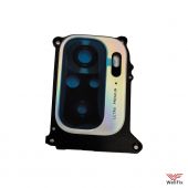 Изображение Стекло камеры для Xiaomi Redmi Note 10 белое (оригинал)