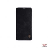 Изображение Кожаный чехол-книжка для Xiaomi Mi8 черный (Nillkin Qin)