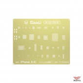 Изображение Трафарет QianLi 3D Gold Stencil IC (iPhone 8, 8 Plus, X)
